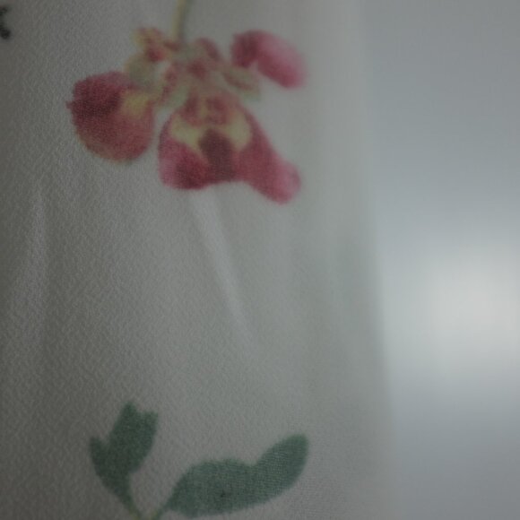 Suzy Shier white floral botanic print sleeveless chiffon dress high low size XS - Picture 7 of 11